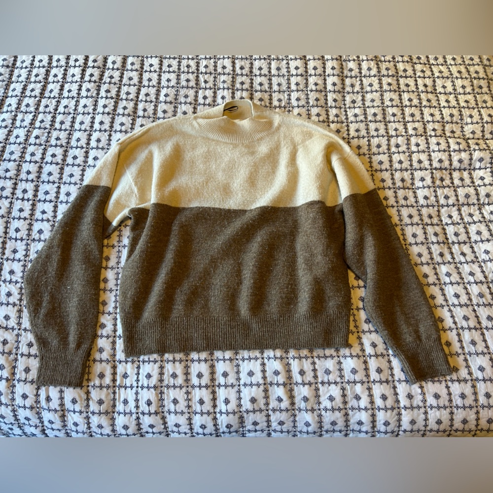 H&M Colorblock Mockneck Sweater